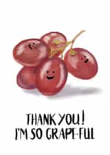 I'm so grape-ful thank-you card created by Cheerful Sheep