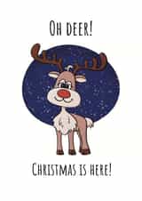 Funny Reindeer Christmas Card created by Dahyi
