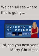 Omicron B Christmas Card created by Rachel Evans