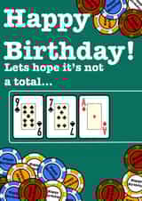 Poker Birthday Card 1001 created by Queen of Cards