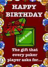 Poker Birthday Card 1002 created by Queen of Cards