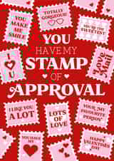 Stamp of approval Valentine's card created by Dan Bang Studio