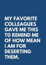 Favorite Colleagues Leaving Card created by Sundiva Designs