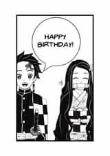 anime manga birthday card 1000 created by JessyMay