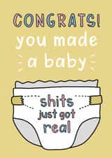 Shits got real nappy created by Belly Flops