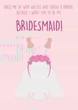 Dress Me Up With Willies - Will you be my Bridesmaid Card created by Bower