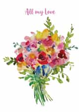 Flowers with love card created by Diana Fegredo