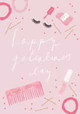 Pretty Pink Galentine’s Day Card To Send to Friends / Girls Night Out created by Honey & Velvet Studio