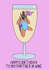 Happy 21st Birthday to my partner in wine created by Schnauzer Scribbles