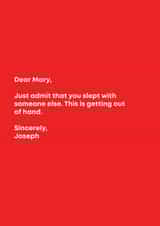 To Mary, sincerely Joseph created by Happy Little Vegemite