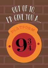 Funny Valentine's Card Card - Platform 9 3/4 - Hogwarts Express - Harry Potter created by Cardology