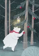 Merry Christmas. Cute bear created by Nadya Barkova