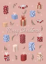 Present boxes Christmas card created by Olga Zolotykh