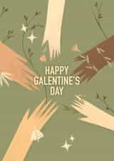 Galentine's Day feminist girl card created by mikhaleeevich