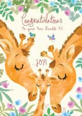 Sweet New Bundle Of Joy Baby Giraffe Card  created by PipWilsonArt