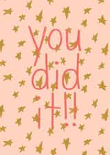 You did it encouragement card created by Walking In Wildflowers