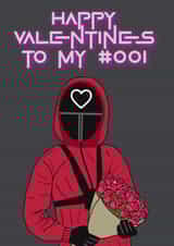 Squid game themed Valentines Day card created by Wooden It Be Precious