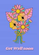 Get Well Soon retro bouquet created by Loula Rose