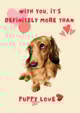 Sausage Dog 'More Than Puppy Love' Dachshund Valentine's/Anniversary Card created by Cujo Creations