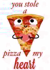 Pizza Valentines Day Card created by Caitlins Creations