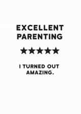 5 Star Parenting Card created by Holy Flaps