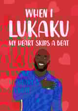 Funny Chelsea Valentine's Day Card - Lukaku created by The Cake Thief