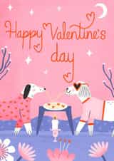 cute dog valentines card created by Katie Brookes