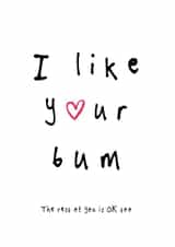 Cheeky Bum Card created by Bow & Bell