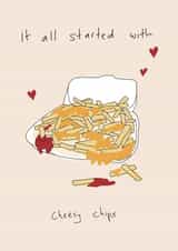 Cheesy Chips Kinda Love - Foodie Valentine's Day Card created by Eat the Moon