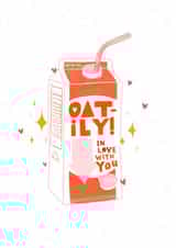 Valentines drink card created by Lily O'Neill