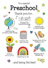 Preschool thank you card created by L M Designs and Prints