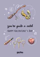 Cute Valentine's Card - You're Quite a Catch - Harry Potter created by Cardology