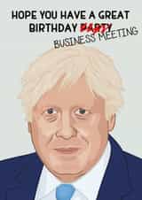 Boris Johnson Birthday Card created by Leon Sullivan