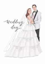 Happy wedding - Cute artistic wedding card created by Darya Malceva