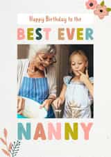 Personalised Birthday Photo Card created by Evie Garnett Designs - nanny typography Birthday Personalised Photo Card 11850