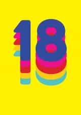 Fun Rainbow 18th Birthday Card created by Redback Cards