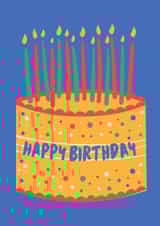 Happy birthday colourful cake created by Loula Rose