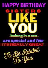 Funny Rhyme Sisters Happy Birthday Card created by Michelle Le Grand