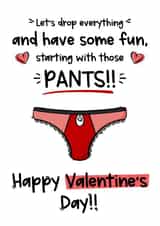 Let’s have fun, naughty Valentine’s card for her. created by The Laughing Sloth