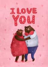 I love you valentine card created by Kseniia Kudriavtseva