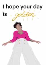 Harry Styles golden card created by Holly Norridge