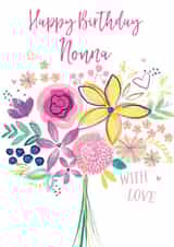 Happy Birthday Nonna with love created by Katie Phythian Design