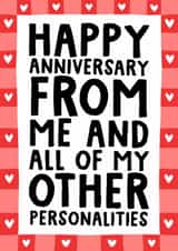 Funny Anniversary - Happy Anniversary From Me And All Of My Other Personalities created by Studio Doodles