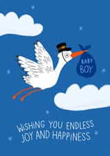 Congratulations on your new arrival, a baby boy! created by Ludicrous Prints