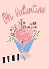 Bunch of flowers Valentine Card created by Lily the Print