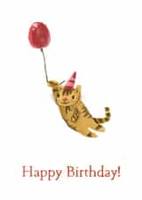 Cat and Balloon Birthday Card created by @Jodsween