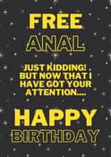 Free Anal, Just Kidding! created by Glenn Eldridge