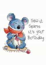 Knitting Textiles Pun Birthday Card  created by Vicky Kuhn