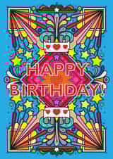 Happy Birthday Stars Card created by Rebecca Strickson Ltd