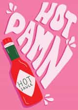 Hot Damn Valentines Day Card created by Studio Sage UK